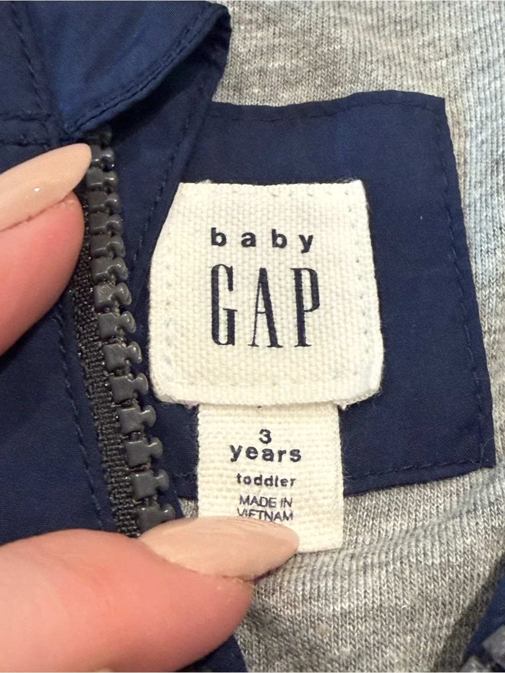 Baby Gap Boys Navy Blue Hooded Windbreaker Jacket 3T